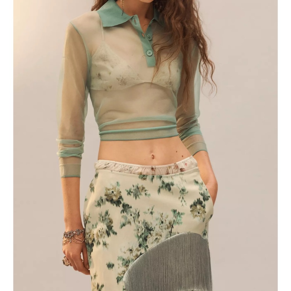 Zara limited edition floral fringe skirt - Picture 3 of 4